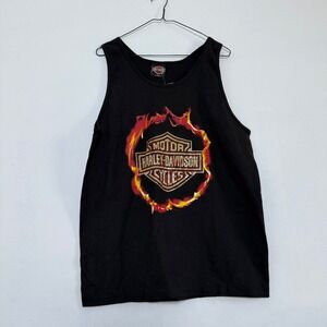 Harley-Davidson Vintage 1997 Tank Top Flames Eagle Parryville‎ PA L NWT